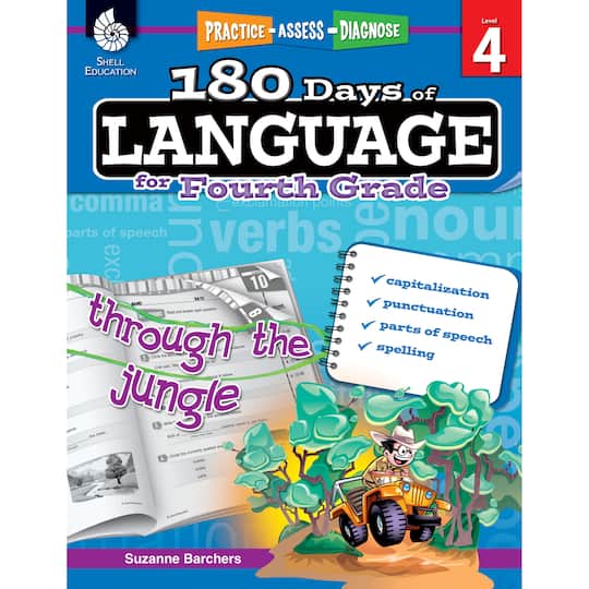 Shell Education 180 Days of Language, 4th Grade